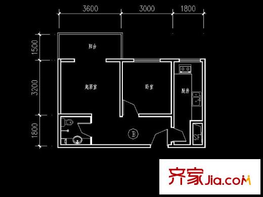 華浩水木云天15#樓55.51平方米1室一廳一衛(wèi) 1室1廳1衛(wèi)1廚