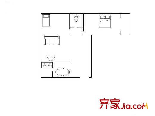 移村小區(qū) 1室 戶型圖