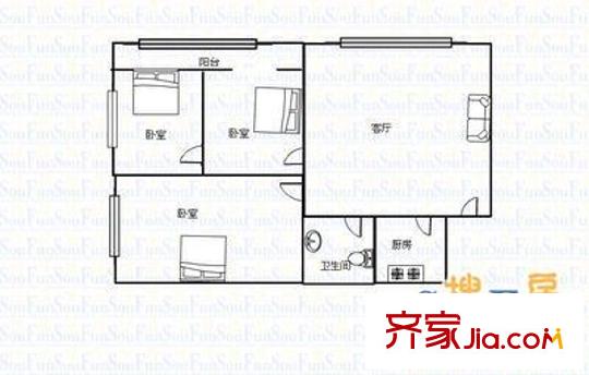 移村小區(qū) 3室 戶型圖