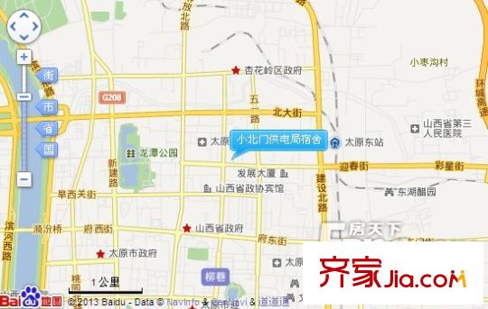 小北門供電局宿舍交通圖太原  