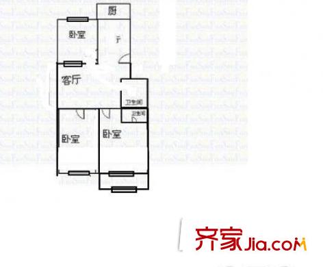 牧校宿舍戶型圖太原 畜牧學(xué)校宿舍 戶型圖 3室2廳2衛(wèi)1廚