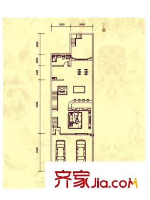 綠地?半山國(guó)際花園戶型g-聯(lián)排-387平方米一層 5室2廳5衛(wèi)