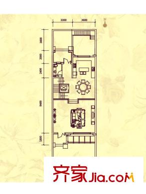 綠地?半山國(guó)際花園戶型g-聯(lián)排-387平方米二層 5室2廳5衛(wèi)