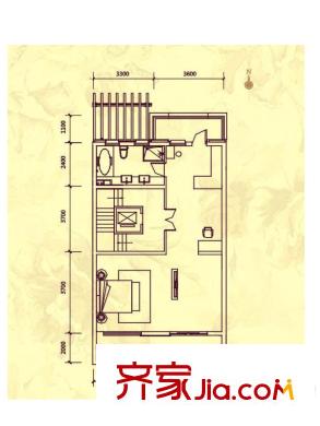 綠地?半山國(guó)際花園戶型g-聯(lián)排-387平方米四層 5室2廳5衛(wèi)