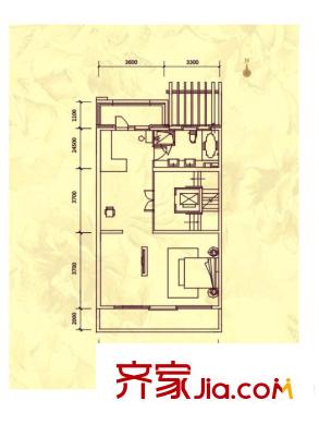 綠地?半山國際花園戶型d-聯(lián)排-366平方米四層 5室2廳5衛(wèi)