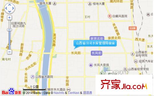 山西省汾河水庫管理局宿舍交通圖太原  