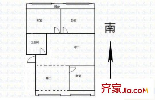 省公路局一公司北張小區(qū) 0室 戶型圖