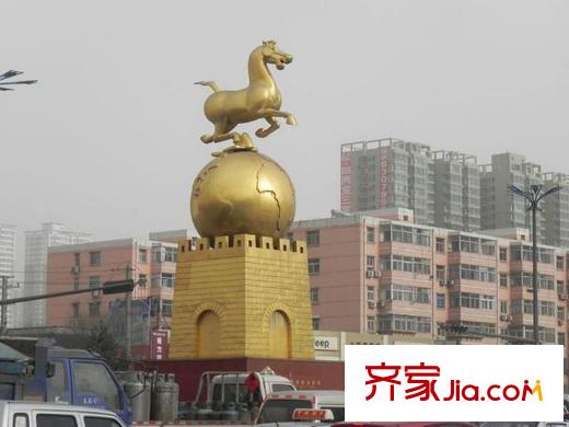 中環(huán)壹號(hào)周邊長(zhǎng)風(fēng)街建設(shè)南路口標(biāo)志物
