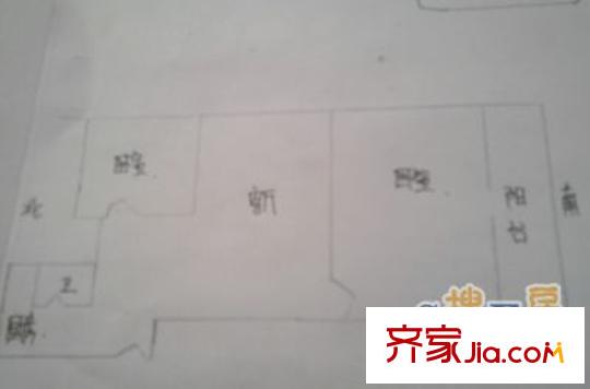 青年路東陵里電力單位房 2室 戶型圖
