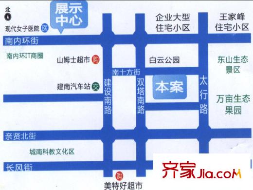 東城100（微笑城堡）區(qū)位圖