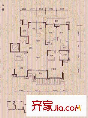 坤杰?拉菲香榭B9“戶型 4室2廳3衛(wèi)1廚
