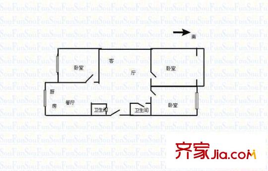 國防工辦宿舍 戶型圖
