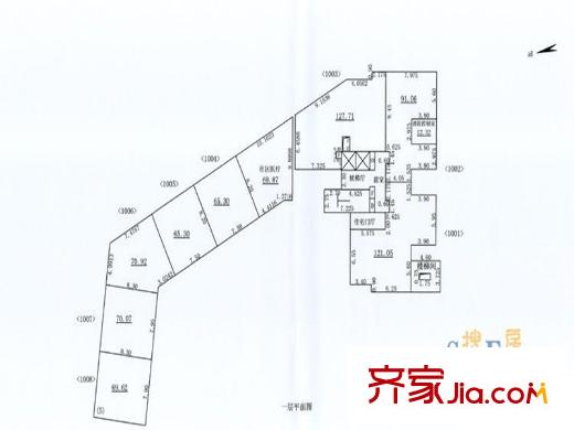 宜佳上東城5號(hào)樓一層平面圖 