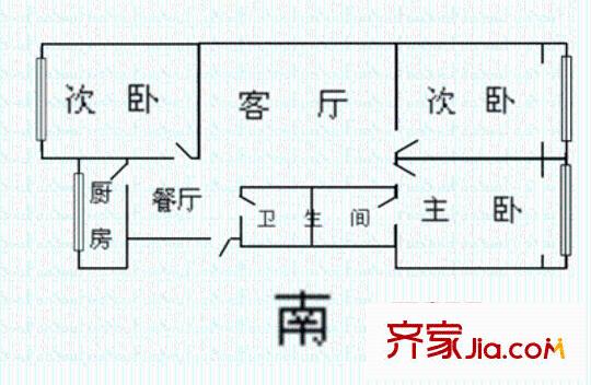 文華苑二期 3室 戶型圖