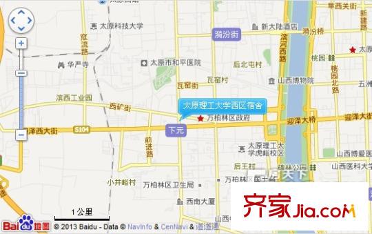 太原理工大學(xué)西區(qū)宿舍交通圖太原  