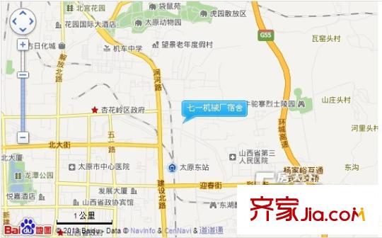 七一機械廠宿舍交通圖太原  