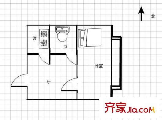 開化寺農(nóng)行宿舍 1室 戶型圖