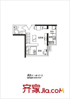 開化寺農(nóng)行宿舍 3室 戶型圖