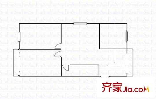 開化寺農(nóng)行宿舍 3室 戶型圖