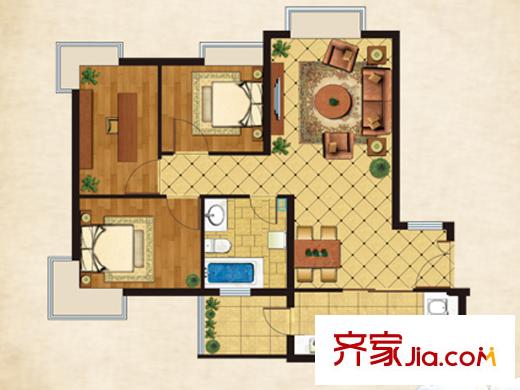 丁香園G1戶型 3室2廳2衛(wèi)1廚