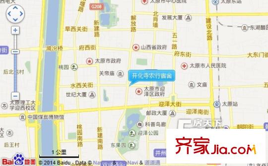 開化寺農(nóng)行宿舍交通圖太原  