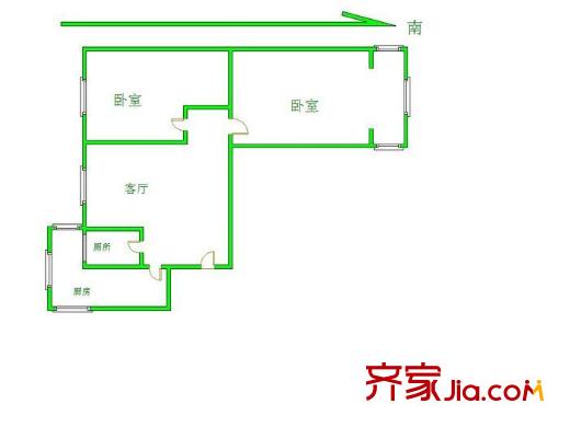 機(jī)車廠宿舍戶型圖huxing 2室