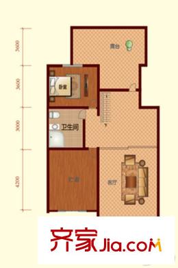 漫香林溪6號樓五層一單元502室戶型 2室1廳1衛(wèi)
