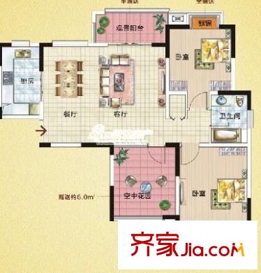 華旗地和苑 0室 戶型圖