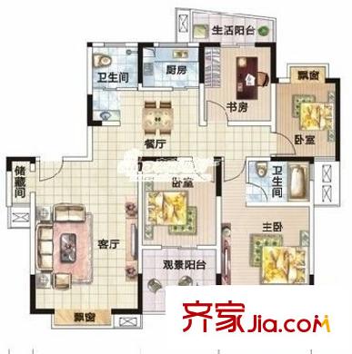 華旗地和苑 0室 戶型圖