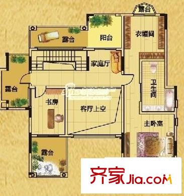 華旗地和苑 0室 戶型圖