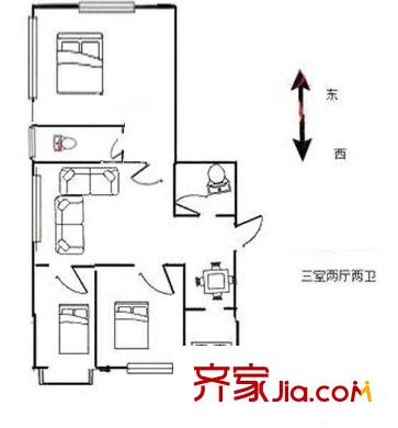 太原 小店糧食局宿舍 戶型圖