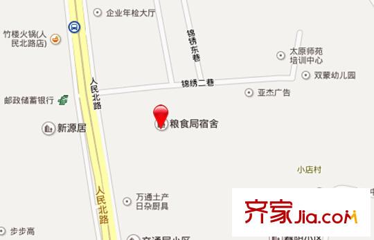 小店糧食局宿舍交通圖太原  