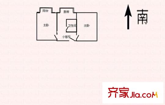 太航聯(lián)通宿舍戶型圖太航小區(qū)（聯(lián)通宿舍）2室 戶型圖 2室1廳1衛(wèi)1廚