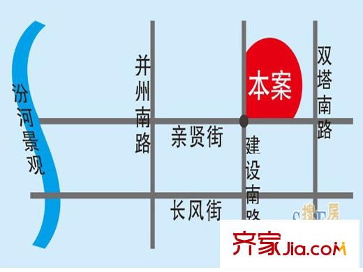 青城國際公寓區(qū)位圖