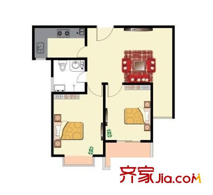 親賢苑 2室 戶型圖