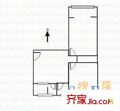 電力設(shè)計院小區(qū) 2室 戶型圖