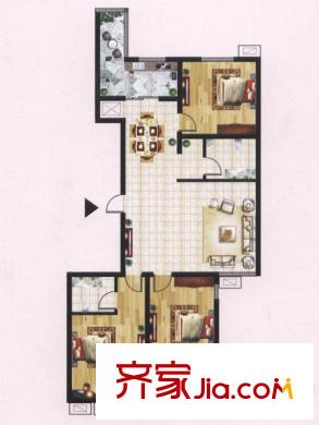 迎西城?朝南水岸E（東戶） 3室2廳2衛(wèi)1廚