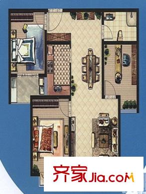 時(shí)代特區(qū)K戶型 3室2廳2衛(wèi)1廚