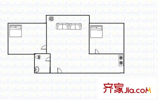 平陽(yáng)路6904宿舍 2室 戶型圖