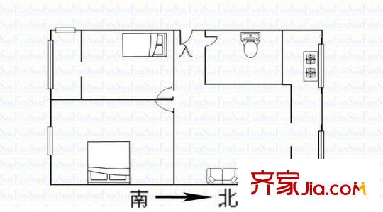 平陽(yáng)路6904宿舍 2室 戶型圖