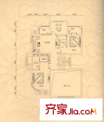 龍隱C戶型――二層 9室3廳3衛(wèi)1廚