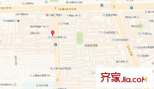 公交體育路宿舍交通圖太原  