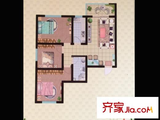 學(xué)府苑4#B1戶型 2室1廳1衛(wèi)1廚