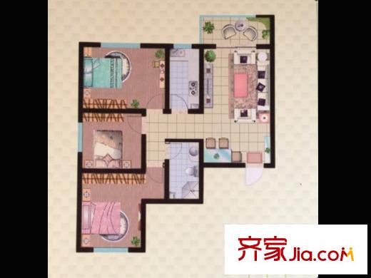 學(xué)府苑4#A1戶型 3室1廳1衛(wèi)1廚