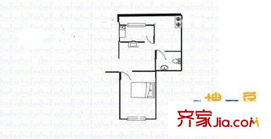 白龍廟小區(qū) 2室 戶型圖