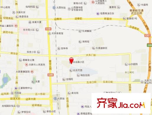 白龍廟小區(qū)交通圖太原  