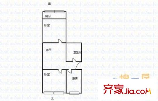 杏花嶺住宅小區(qū) 3室 戶型圖
