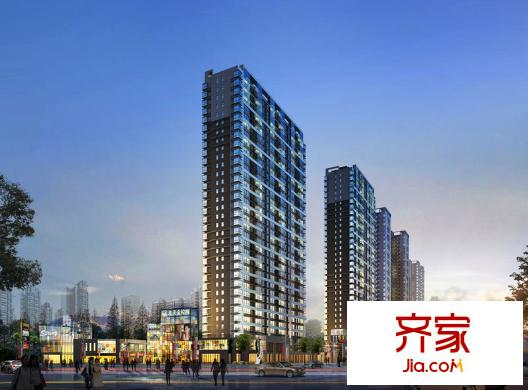 北美金棕櫚金棕櫚沿街夜景