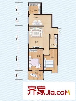 美泰金座A-02戶型 2室1廳1衛(wèi)1廚