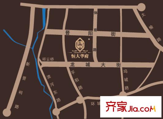 恒大華府區(qū)位圖